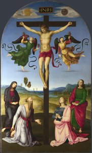 Le Christ crucifié avec la Vierge Marie, les saints et les anges La Crucifixion Mond, 1502-1503 - Raffaello Sanzio Raphael