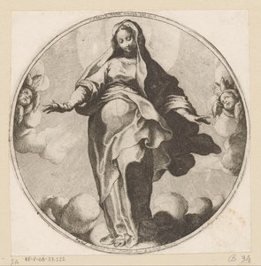 Marie dans les nuages - Raffaello Schiaminossi