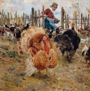 Repas de dinde - Raffaello Sorbi