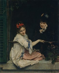Filles à une fenêtre, vers 1875