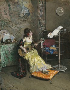 Femme avec un perroquet, vers 1872