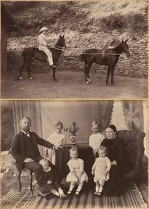 Le capitaine H.S. Rawhinson (recto) ; M. Robert Holtz et sa famille (verso)