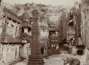 Temple taillé dans la roche de Khalias, Ellora - Raja Deen Dayal