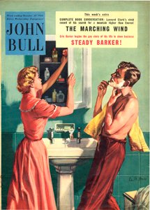 Couverture de "John Bull", octobre 1955 (lithographie couleur) - Ralph Bruce