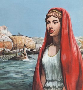 Hélène de Troie (lithographie couleur)