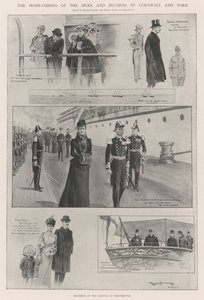 Le retour à la maison du duc et de la duchesse de Cornouailles et d