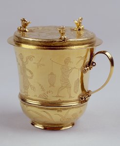 Tasse à chocolat en or, vers 1685