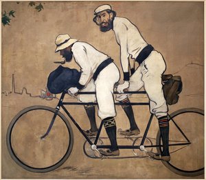Ramon Casa et Pere Romeu sur un tandem - Ramón Casas