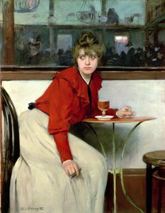 Chica dans un bar - Ramon Casas i Carbo