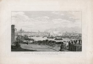 Pont de Waterloo, Londres, ouverture le 18 juin 1817 - Ramsay Richard Reinagle