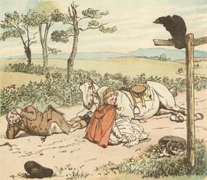 Un fermier trottait sur sa jument grise - Randolph Caldecott