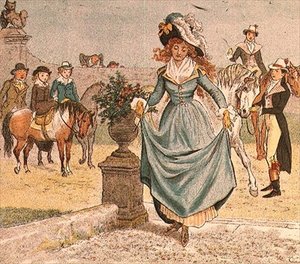 Une belle dame de Ride-a-cock-horse to Banbury Cross - Randolph Caldecott