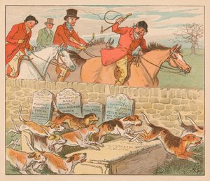 Quand les chiens de chasse apparaissent, vers 1883 - Randolph Caldecott