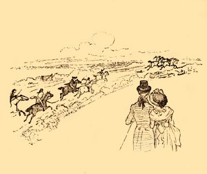 Les spectateurs regardent John Gilpin poursuivi à travers la campagne, 1878, vers 1918