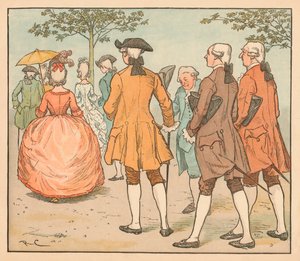 Son amour était recherché... Par vingt prétendants et plus, vers 1885 - Randolph Caldecott