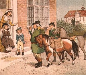 Illustration de Ride-a-cock-horse to Banbury Cross (Apportant des chevaux aux enfants) - Randolph Caldecott