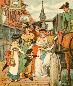 John Gilpin voit sa famille partir en chaise, 1878 - Randolph Caldecott