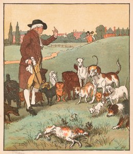 Le chien qui est mort, vers 1879 - Randolph Caldecott
