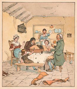 Quand la tarte fut ouverte, les oiseaux commencèrent à chanter, 1880 - Randolph Caldecott