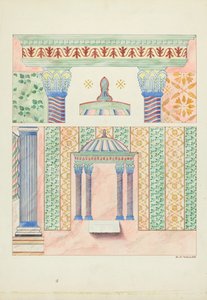Détails de peintures murales, mur latéral du sanctuaire - Randolph F. Miller