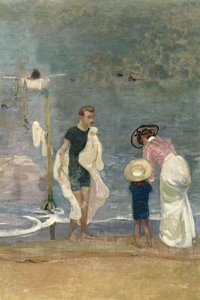 Sur la plage (détail) - Raoul Du Gardier