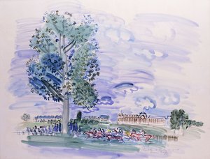 Chantilly - The 1928 Derby ; Chantilly - Le Derby de 1928 - Raoul Dufy