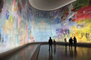 La Fee Electricite, dans la salle Dufy du Musée d Art Moderne de la Ville de Paris, Avenue du Président Wilson, Paris 75016. Architecture de Jean-Claude Dondel, André Aubert, Paul Viard et Marcel Dastugue - Raoul Dufy