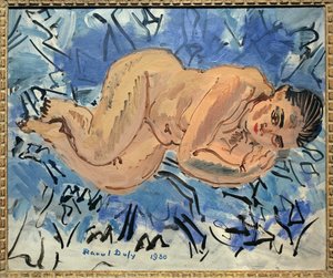 Nu feminin. Peinture de Raoul Dufy (1877-1953), huile sur toile - Raoul Dufy