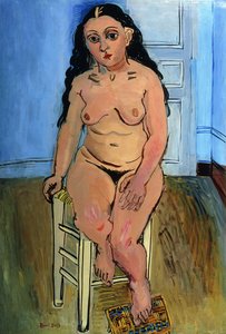 Nude Woman on Stool; Femme Nue au Tabouret - Raoul Dufy