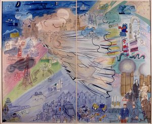 Peinture "La Fee Electricite" de Raoul Dufy (1877-1953)