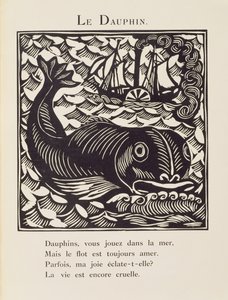 Le dauphin, illustration tirée du Bestiaire ou du Cortège d