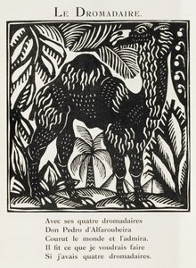 Le dromadaire, illustration tirée du "Bestiaire ou cortège d