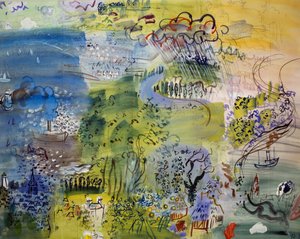 La fée électricité, par Raoul Dufy (1877-1953), aquarelle. France, XXe siècle. - Raoul Dufy