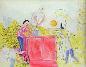Les moissonneurs (gouache sur papier) - Raoul Dufy