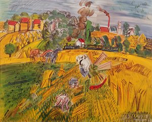 La maison (huile sur toile) - Raoul Dufy