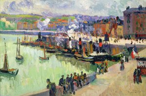 Le port (huile sur papier) - Raoul Dufy