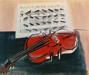 Le violon rouge, vers 1948 (huile sur toile)