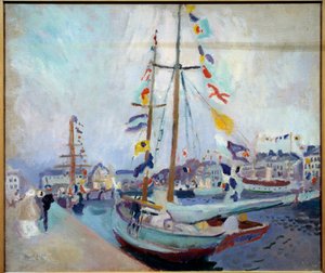Le yacht pavillonné au Havre - Raoul Dufy