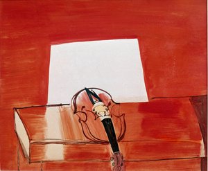 Le violon rouge (huile sur toile) - Raoul Dufy