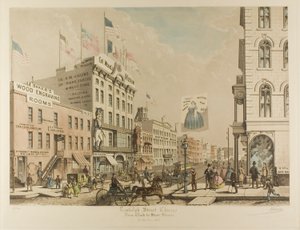 Rue Randolph, Chicago, de Clark à State Streets en 1865