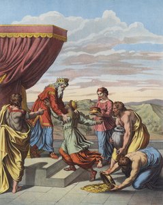 Le roi Salomon recevant la reine de Saba - after Raphael