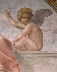 Putto représentant la Foi, détail des Vertus Cardinales et Théologiques et de la Loi - Raphael (1483 1520)
