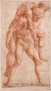Jeune homme portant un vieil homme sur son dos (Énée et Anchise), vers 1514 - Raphael (1483 1520)