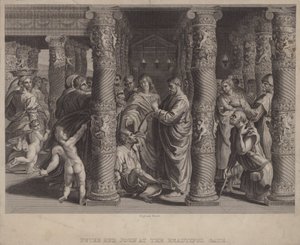 Pierre et Jean à la Belle Porte (gravure) - after Raphael