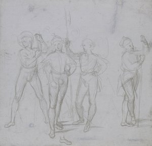 Groupe de quatre soldats debout - Raphael