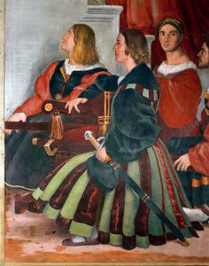 Porteurs papaux, détail de La Messe à Bolsena, Salle d