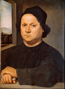 Portrait du peintre Pietro Perugino (ca. 1448-1523) dit le Pérugin - Raphael