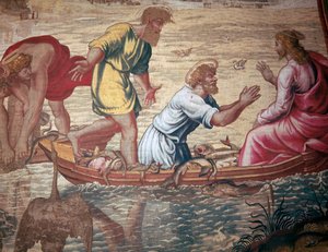 Cartoon de la pêche miraculeuse, 15ème siècle