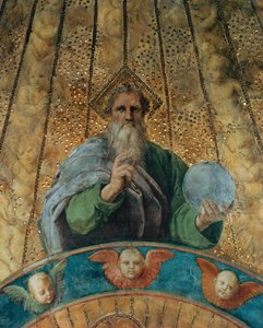 Disputa (détail) : Dieu le Père. Fresque dans la Stanza della Segnatura