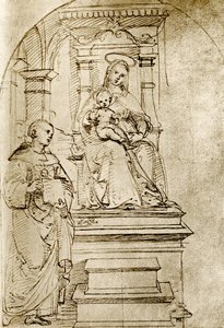 Madone en majesté - Raffaello Sanzio Raphael